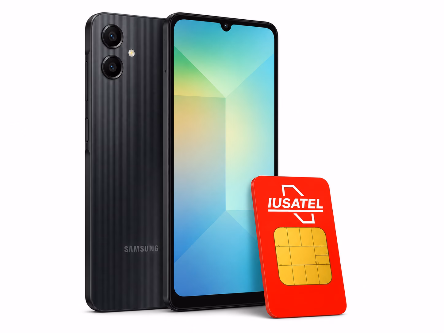 Samsung Galaxy A06 vista frontal y trasera